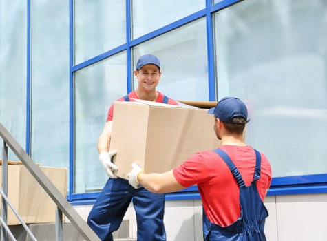 Flat removals in a West London apartment building