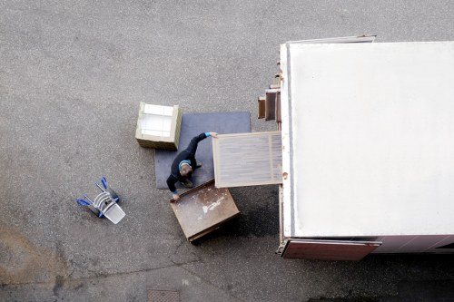 Supervisor reviewing safety procedures before a moving job