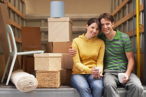 Furniture and boxes prepared for student removals in Shepherdsbush