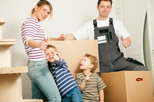 Preparing boxes and furniture for removal truck hire