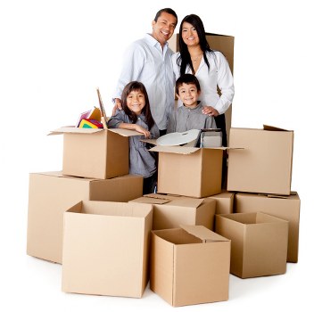 Organized moving day setup with boxes and packing materials in Shepherdsbush